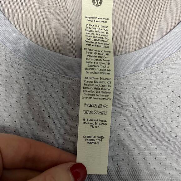 Lululemon Periwinkle Swiftly Mesh Back Long Sleeve NWT - Picture 5 of 7